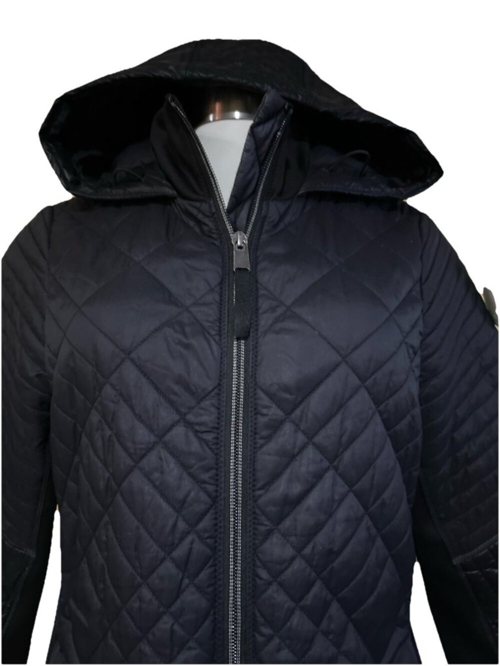 Athleta Bayview Hooded Coat Jacket Black Quilted Lightweight Women's Size S - Picture 2 of 14
